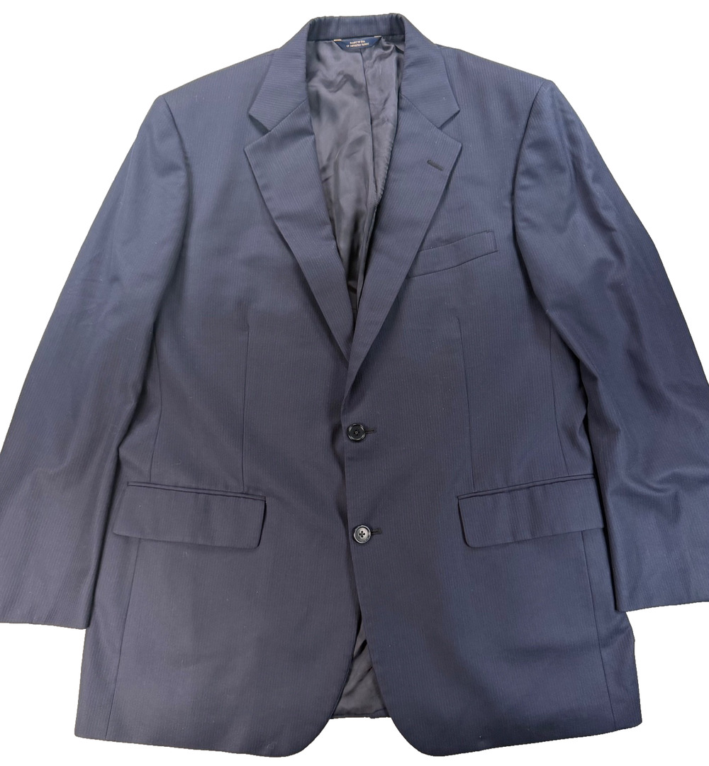 Brooks Brothers Navy Pinstripe 2-Button Blazer / Sport Coat (41 R) - 100% Wool